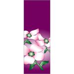 30 x 96 in. Seasonal Banner Dogwood Flowers Purple Fabric