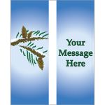 30 x 84 in. Seasonal Banner Pine Branches-Double Sided Design