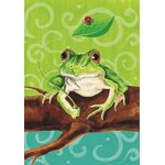 Frog on a Branch House Flag