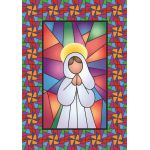 Stained Glass Angel House Flag