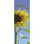 30 x 96 in. Seasonal Banner Welcome Sunflower