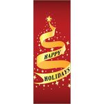 30 x 96 in. Holiday Banner Happy Holidays Ribbon Tree