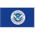 3 x 5 ft. DHS Flag - Pole Sleeve with Silver Fringe