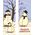 30 x 84 in. Seasonal Banner Snow Family-Double Sided Design