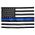 3ft. x 5ft. Thin Blue Line US Flag Nylon Sewn