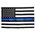 4ft. x 6ft. Thin Blue Line US Flag Sewn