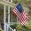 6ft. Black All American Flagpole Kit with a Flag Displayed