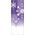 30 x 84 in. Holiday Banner Torn Paper Snowflake Purple Fabric