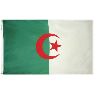 4ft. x 6ft. Algeria Flag w/ Line Snap & Ring