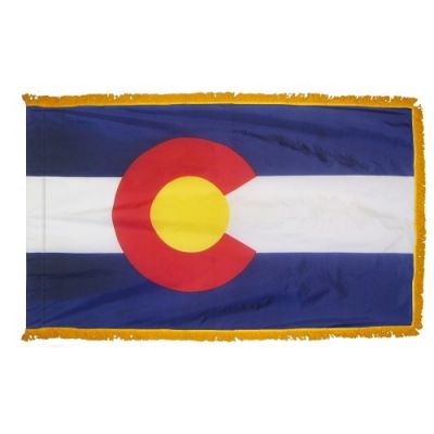 3ft. x 5ft. Colorado Flag Fringed for Indoor Display