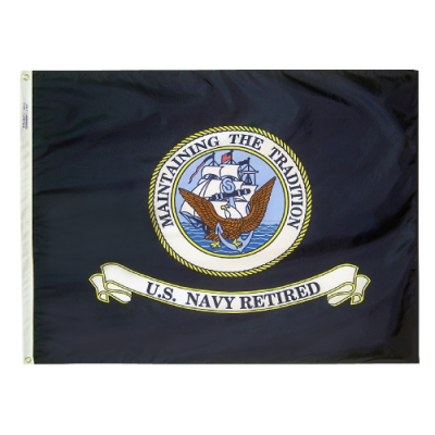 3ft. x 4ft. Navy Flag Retired with Brass Grommets