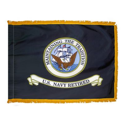 3ft. x 4ft. Navy Flag Retired Indoor with Fringe