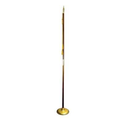 8 ft. Steel Pole Set w/un-Weighted Stand Gold Spear Cord & Tassel