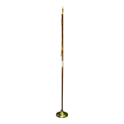 8 ft. Wood Pole Set Gold Spear 8 lbs. Floor Stand Cord & Tassel