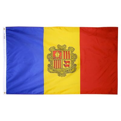 2ft. x 3ft. Andorra Flag Seal with Canvas Header