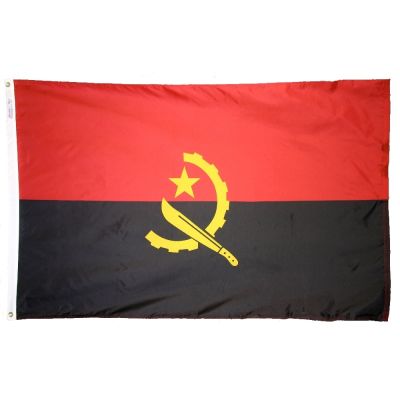 4ft. x 6ft. Angola Flag w/ Line Snap & Ring