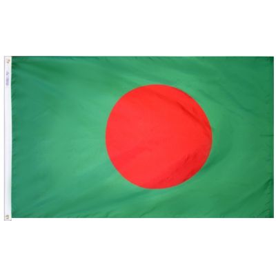 4ft. x 6ft. Bangladesh Flag w/ Line Snap & Ring