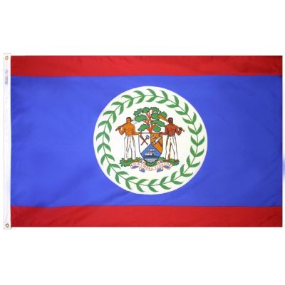 4ft. x 6ft. Belize Flag w/ Line Snap & Ring