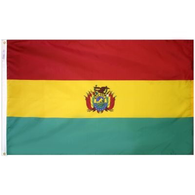 2ft. x 3ft. Bolivia Flag Seal with Canvas Header