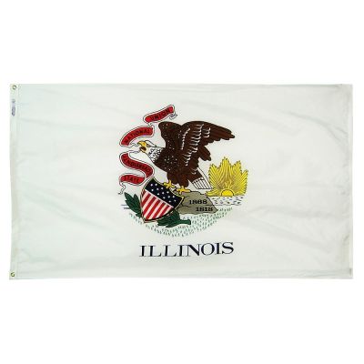 4ft. x 6ft. Illinois Flag with Brass Grommets