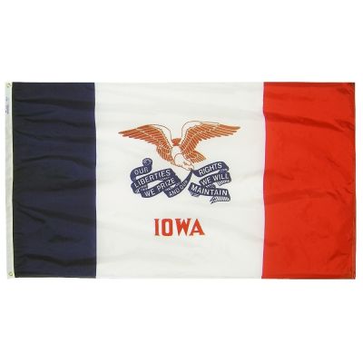 2ft. x 3ft. Iowa Flag with Brass Grommets
