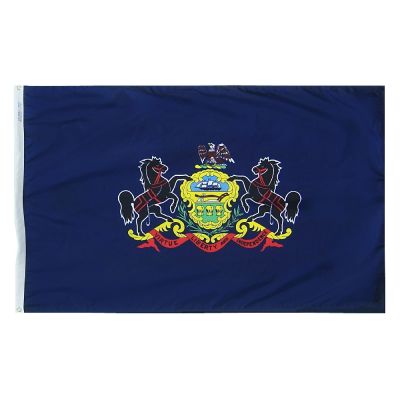 4ft. x 6ft. Pennsylvania Flag w/ Line Snap & Ring