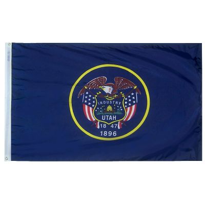 4ft. x 6ft. Utah Flag w/ Line Snap & Ring