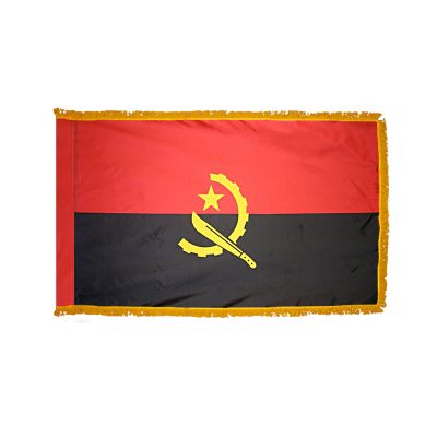 4ft. x 6ft. Angola Flag for Parades & Display with Fringe