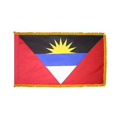 2ft. x 3ft. Antigua & Barbuda Flag Fringed for Indoor Display