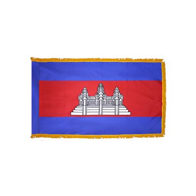 3ft. x 5ft. Cambodia Flag for Parades & Display with Fringe