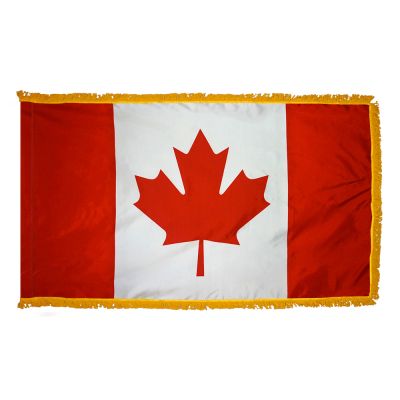 2ft. x 3ft. Canada Flag Fringed for Indoor Display