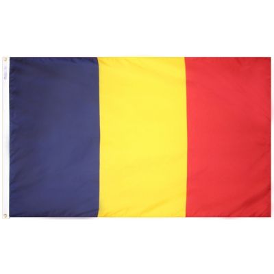 3ft. x 5ft. Chad Flag with Brass Grommets