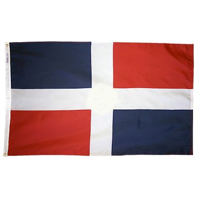4ft. x 6ft. Dominican Republic Flag No Seal with Brass Grommets