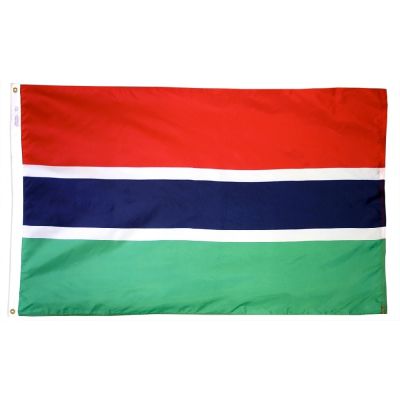 2ft. x 3ft. Gambia Flag with Canvas Header