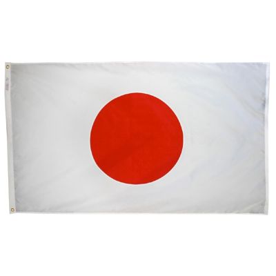 4ft. x 6ft. Japan Flag w/ Line Snap & Ring