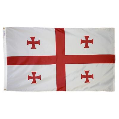 4ft. x 6ft. Republic of Georgia Flag w/ Line Snap & Ring