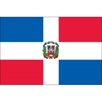 2ft. x 3ft. Dominican Republic Flag Seal for Indoor Display