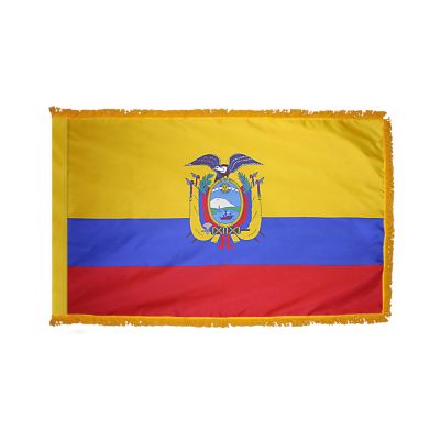 3ft. x 5ft. Ecuador Flag Seal for Parades & Display with Fringe