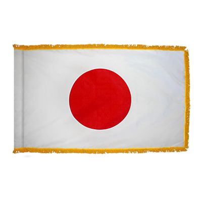 2ft. x 3ft. Japan Flag Fringed for Indoor Display