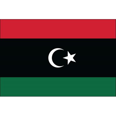 4ft. x 6ft. Libya Flag w/ Line Snap & Ring