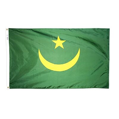 2ft. x 3ft. Mauritania Flag with Canvas Header