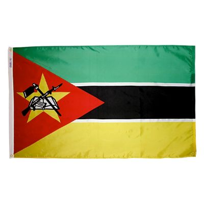 2ft. x 3ft. Mozambique Flag with Canvas Header