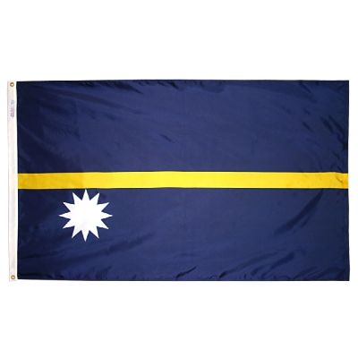 4ft. x 6ft. Nauru Flag w/ Line Snap & Ring