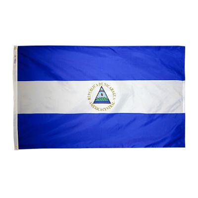 2ft. x 3ft. Nicaragua Flag Seal with Canvas Header