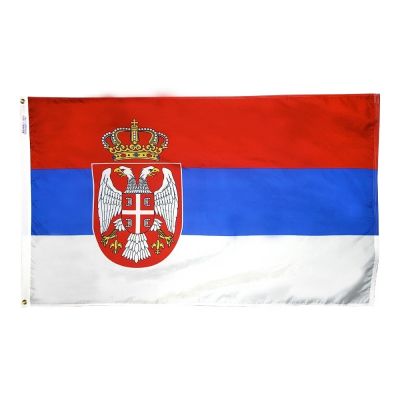 3ft. x 5ft. Serbia Flag with Brass Grommets