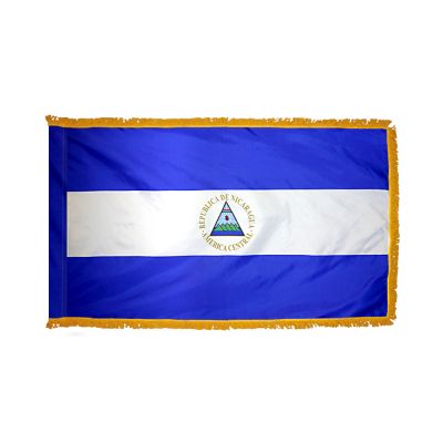 4ft. x 6ft. Nicaragua Flag Seal for Parades & Display with Fringe