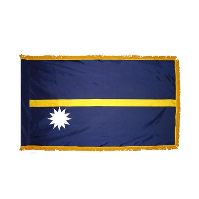 3ft. x 5ft. Nauru Flag for Parades & Display with Fringe