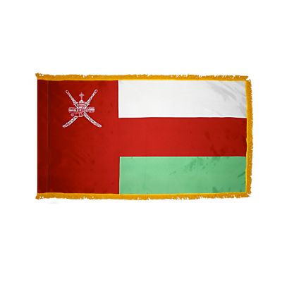 4ft. x 6ft. Oman Flag for Parades & Display with Fringe