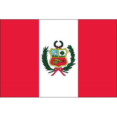 2ft. x 3ft. Peru Flag Seal for Indoor Display