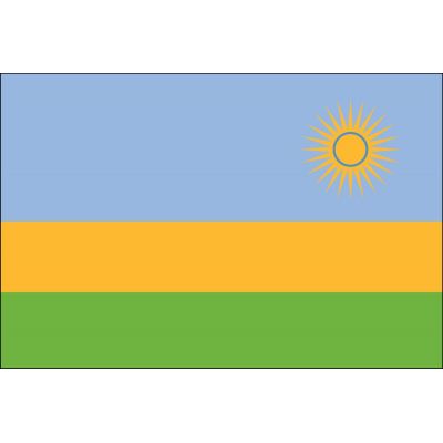 2ft. x 3ft. Rwanda Flag for Indoor Display
